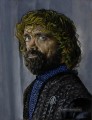 Porträt von Tyrion Lannister im blauen Spiel der Throne